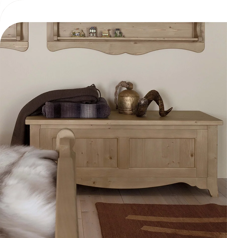 Cassapanca in legno rustica
