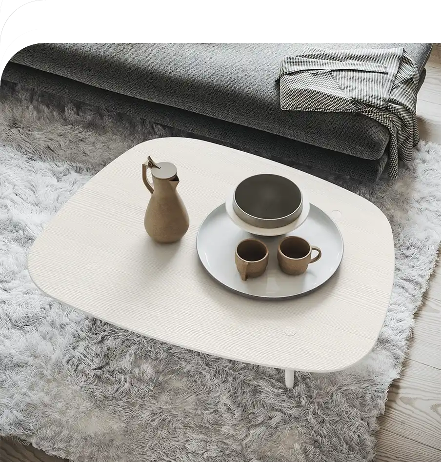 Tavolino salotto bianco