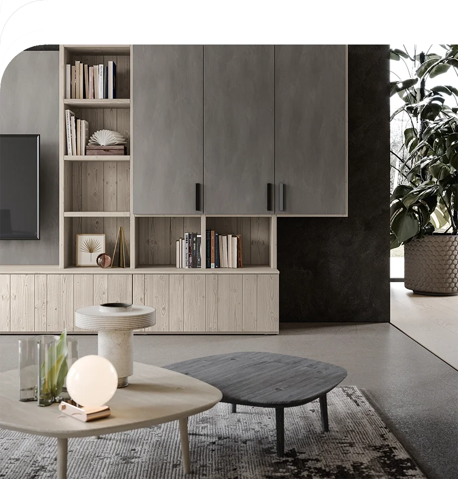 Tavolino salotto in legno - modello Sasso medio Scandola