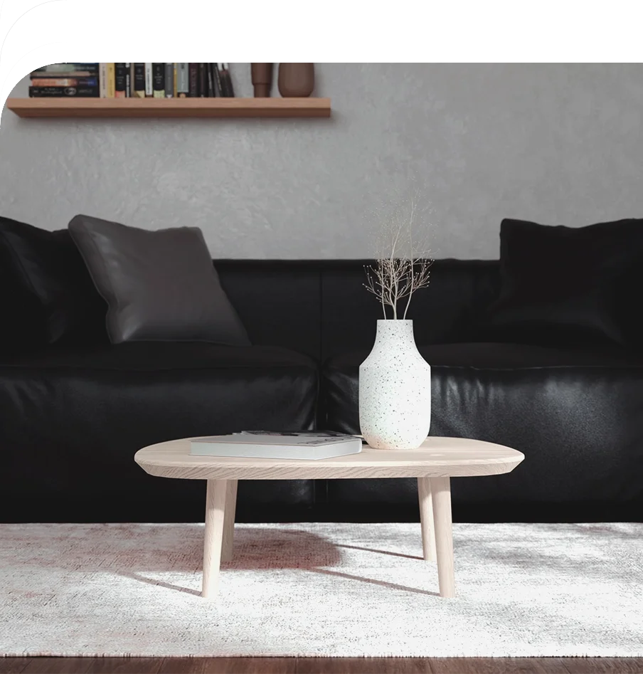 Particolare tavolino in legno
