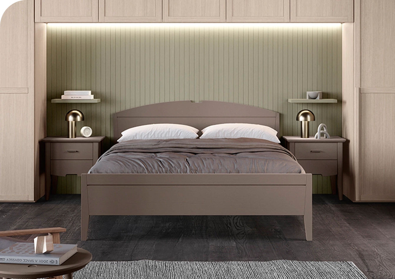 Comdino shabby laccato marrone castoro