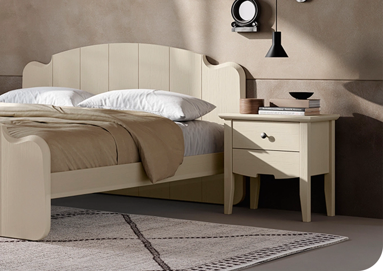 comodino shabby, modello KORA Scandola