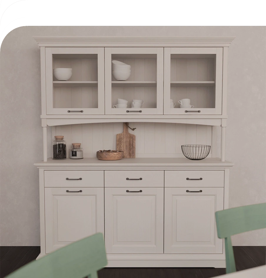 Credenza in legno Ariette con tre ante