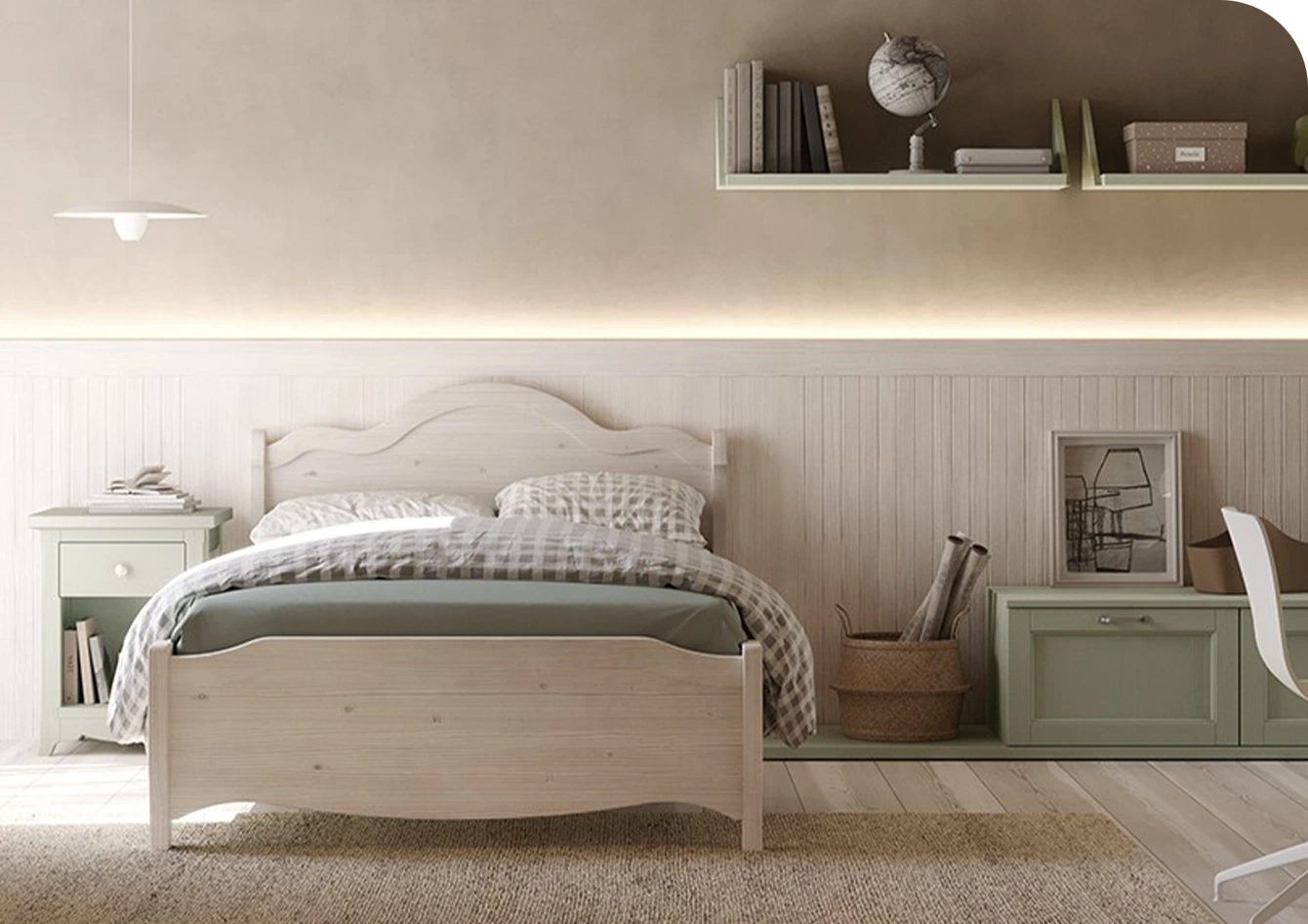Letto classico Scandola a una piazza e mezza