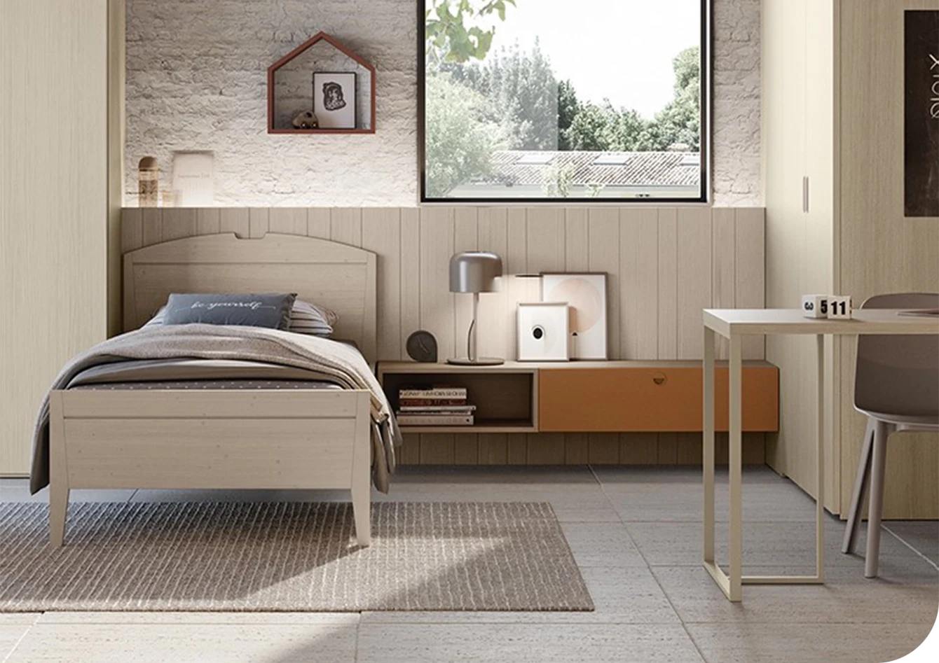 Letto KORA in cameretta moderna