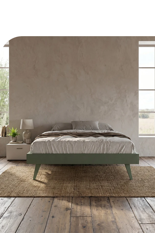 letto matrimoniale senza testiera, Scandola