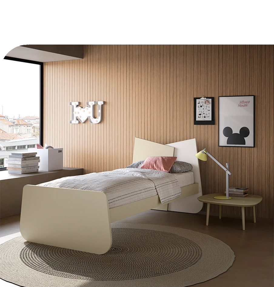 Letto singolo, alla francese o su misura, Modello DUO START