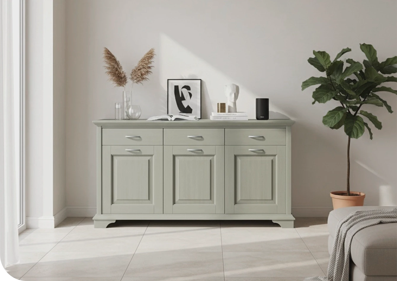 Madia in legno naturale Artemisia