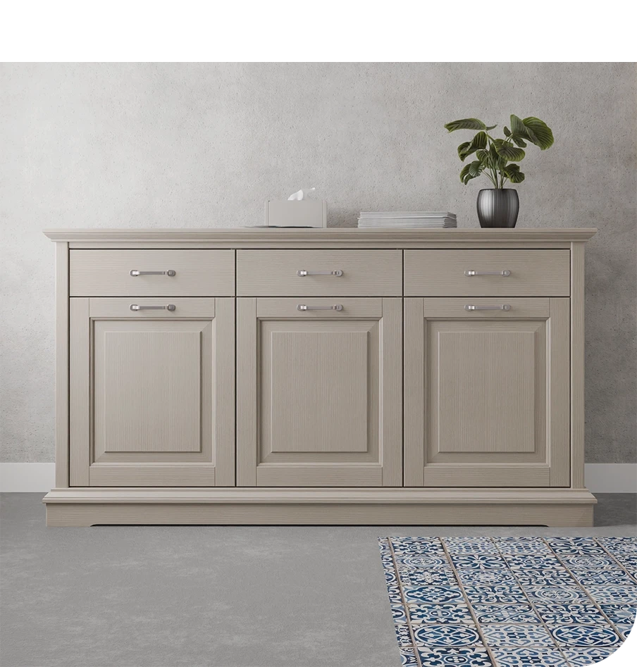 Madia in legno naturale Visone